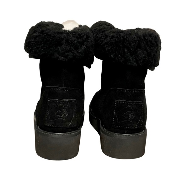AUSSIE MERINO black suede and merino sherpa wool Amelia winter boots NIB 4, 5, 6 - Picture 5 of 14